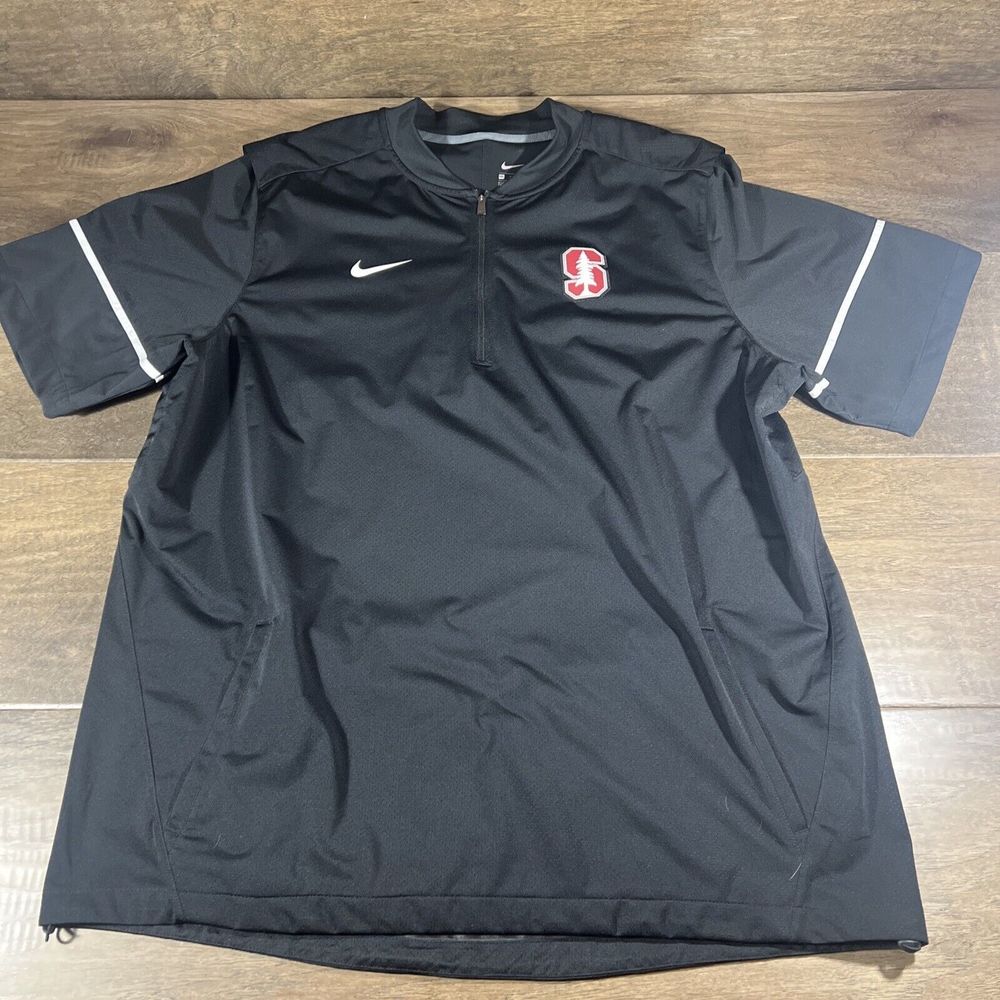 Stanford Jacket Nike Mens XXL Half-Zip Black pull-over